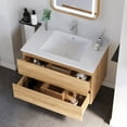thumbnail image 2 of KZElegy 30" Wall Mounted Bathroom Vanity with Sink Modern Floating Bathroom Cabinet with 2 Soft-Close Drawers,Nature, 2 of 11