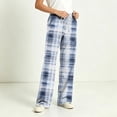 thumbnail image 6 of Kezqiaxn Women's Plaid Pajama Pants Fashion Elastic Waist Pj Bottoms with Pockets Loose Casual Lounge Pants Fashion Clothing Multicolor A XL, 6 of 7
