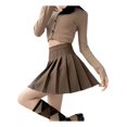 thumbnail image 2 of Falda Short Minifalda Plisada A Cuadros De Estilo Coreano, 2 of 8