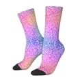thumbnail image 2 of Uemuo Colorful Glitters Pattern Women's Crew Socks, Soft Durable Breathable Moisture-Wicking with Odor Control Cotton socks, 2 of 9