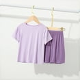 thumbnail image 2 of LUOGENLI Little Girl Outfits Toddler Girls Boys Short Sleeve Pajamas Set Kids Sleepwear Summer Loungewear 4th of July Outfits for Toddler Girls Shorts 5-6 Years, 2 of 3