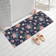 thumbnail image 2 of Pioneer Flower Floral Print Pattern Bathroom Rugs Mat, Non Slip Microfiber Bathroom Rug with Rubber Backing, Soft Mats for Bathroom Floor Tub Shower, 24"x60", 2 of 5
