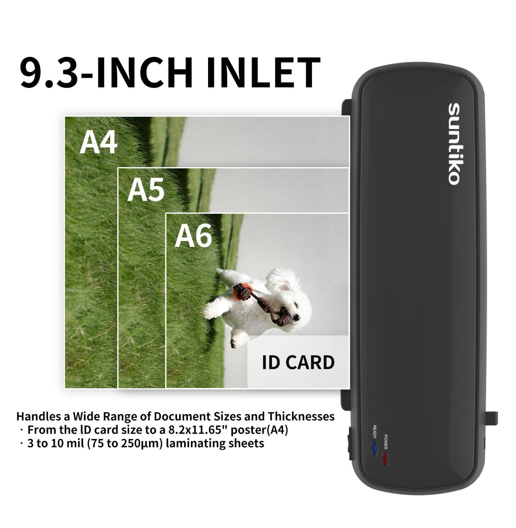 Laminator Machine A4 A5 A6, Thermal Laminator with 10 Pouches
