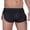 Black, variant on WIZUTIZ Men's Silky Low Rise Briefs Three-Point Seamless Sexy Pouch Underwear Soft Comfort Lounge Home Shorts