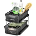 thumbnail image 3 of madesmart 4 Pack of 2-Tier Organizers, Carbon, Slide-Out Storage Bins with Dividers for Home and Bath, 3 of 5