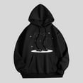 thumbnail image 3 of Xudanell Crew Neck Sweatshirts Women Loose Basics Pullovers Hoodies with Adjustable Hat Women Halloween Sweatshirt Black M, 3 of 3