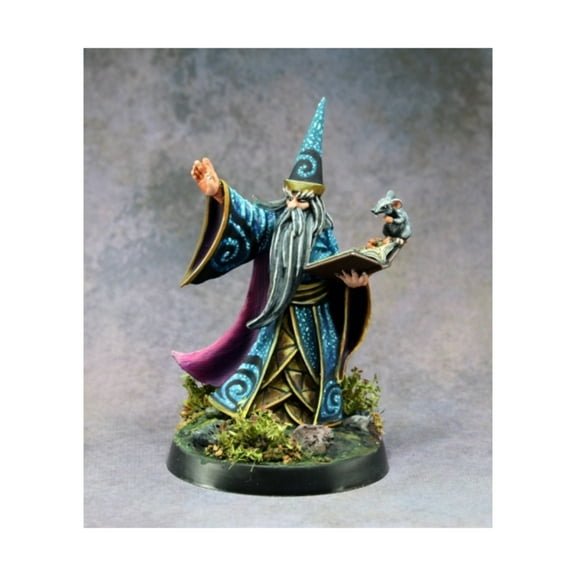 Reaper Miniatures Darius The Blue - Male Wizard w/Book (25th Anniversary Edition Alternate Sculpt) New