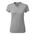 thumbnail image 1 of Premier - Camiseta Comis Jaspeada de Sostenible para Mujer (Gris), 1 of 2