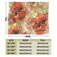 thumbnail image 5 of Watercolor Red Flower Pattern Throw Blanket, Fluffy Soft Cozy Blanket Flannel Plush Microfiber Couch Throw 80"x60", 5 of 7