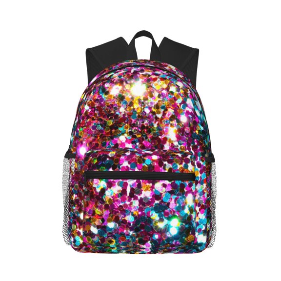 Picia Color Shiny Large Capacity Backpack Classic Style Backpack Casual Backpack Water-Resistant School Work Travel Outdoor Backpack