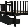thumbnail image 5 of Full over Full Bunk Bed with Drawers and Ladder, Solid Wood Bunk Bed with Storage for Bedroom, Guest Room Furniture, 5 of 8
