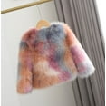 thumbnail image 5 of EnJoCho Toddler Girls Kids Tie Dye Fall Winter Lightweight Fuzzy Cardigan Jacket Colorful Coat Open Front Knit Sweater Outerwear Coats, 5 of 5