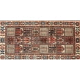 thumbnail image 1 of Ahgly Company Machine Washable Indoor Rectangle Traditional Light French Beige Brown Area Rugs, 2' x 4', 1 of 7