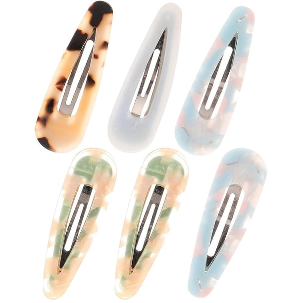 Girls Hair Accessories Women Styling Hair Clip Fashion Square Acetate Sheet 6Pcs