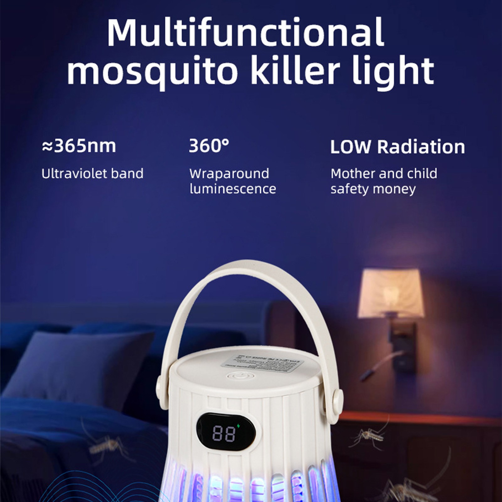 BallsFHK Usb Electric Fly Mosquito Insect LED Light Trap Lamp