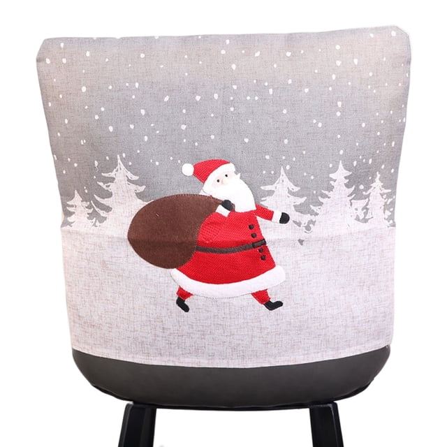 Ounissouiy Funda para silla de Navidad, funda elástica de tamaño Universal, decoraciones para taburete, fundas impresas, cocina, fiesta, vacaciones, Kits de decoración para fiestas Anciano Ounissouiy HA069764-01
