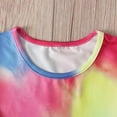 thumbnail image 4 of Fjofpr Toddler Girl Clothes under $5 Summer Girls Short-sleeved Color Tie-dye Pattern Round Neck Dress(4-9years）, 4 of 6