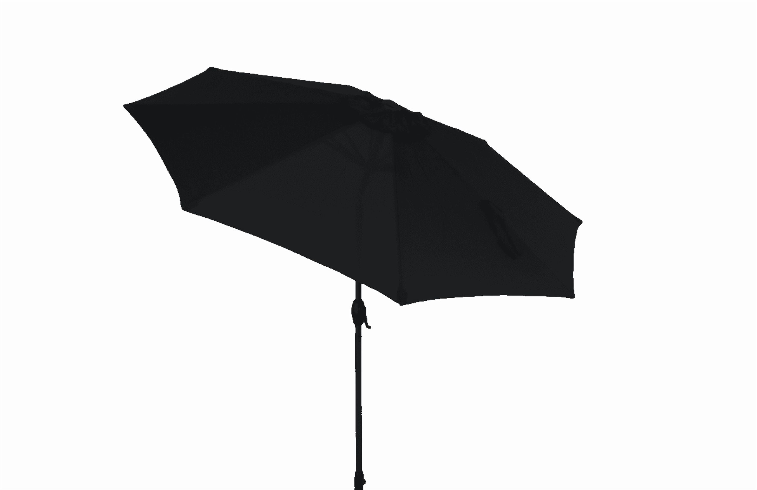 Mainstays 9ft Round Market Outdoor Umbrella with Crank Lift and 3-Angle Tilt in Black