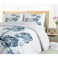thumbnail image 5 of Ambesonne Flower Duvet Cover Sets, Hortentia Blossom Nature, 2-Queen, Teal White, 5 of 7
