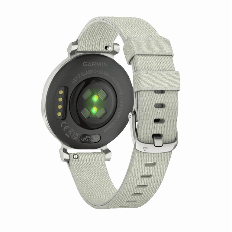 【美品】Garmin Lily 2 スマートウォッチ Sage Gray Garmin Lily 2 Classic, Silver with Sage Gray Nylon Band (Garmin