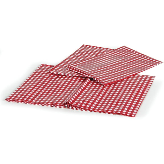 Camco 51021 Red and White Tablecloth and Bench Covers