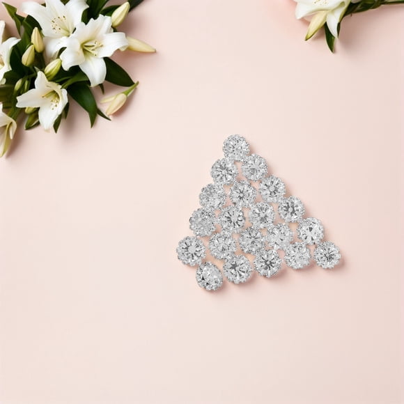 OUNONA 20Ud Botones De Rhinestone Para Ropa Con Plateado Para Accesorios Y Manualidades