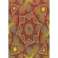 thumbnail image 1 of Ahgly Company Indoor Rectangle Patterned Metallic Gold Area Rugs, 7' x 9', 1 of 6
