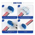 thumbnail image 3 of 50 piezas de conectores de 3 cables tipo pigtail eléctricos 314-BOX, conectores de pigtail resistentes a la humedad y pelables, color azul, 3 of 5