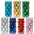 thumbnail image 2 of OUSITAID 24Pcs Christmas Ball Shiny Christmas Tree Hanging Ball Ornament Set for Holiday Wedding Party Decoration, 2 of 10