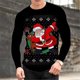 thumbnail image 1 of Camisetas de manga larga con estampado 3D de diseño navideño, ropa de calle holgada para hombres y mujeres, camiseta Unisex de cuello redondo Harajuku de gran tamaño, 1 of 4