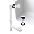 thumbnail image 3 of Westbrass 14" White Polypropylene Tip-Toe Drain Bathtub Assembly with 2-Hole Overflow, Powder Coat White, 3 of 12