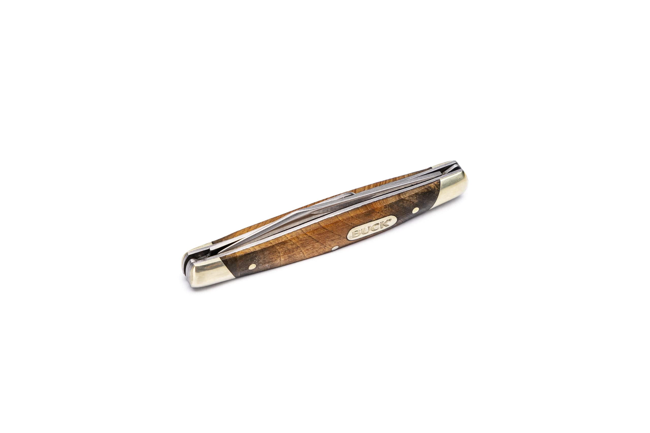 Buck Knives 375 Deuce Folding Pocket Knife, 2-Blade, Burlwood Handle, 0.7 oz