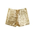 thumbnail image 3 of Haitryli Kids Boys Girls Sparkle Shiny Dance Shorts Stretch Athletic Shorts Gymnastic Jazz Hip Hop Yellow 110-120/11, 3 of 7