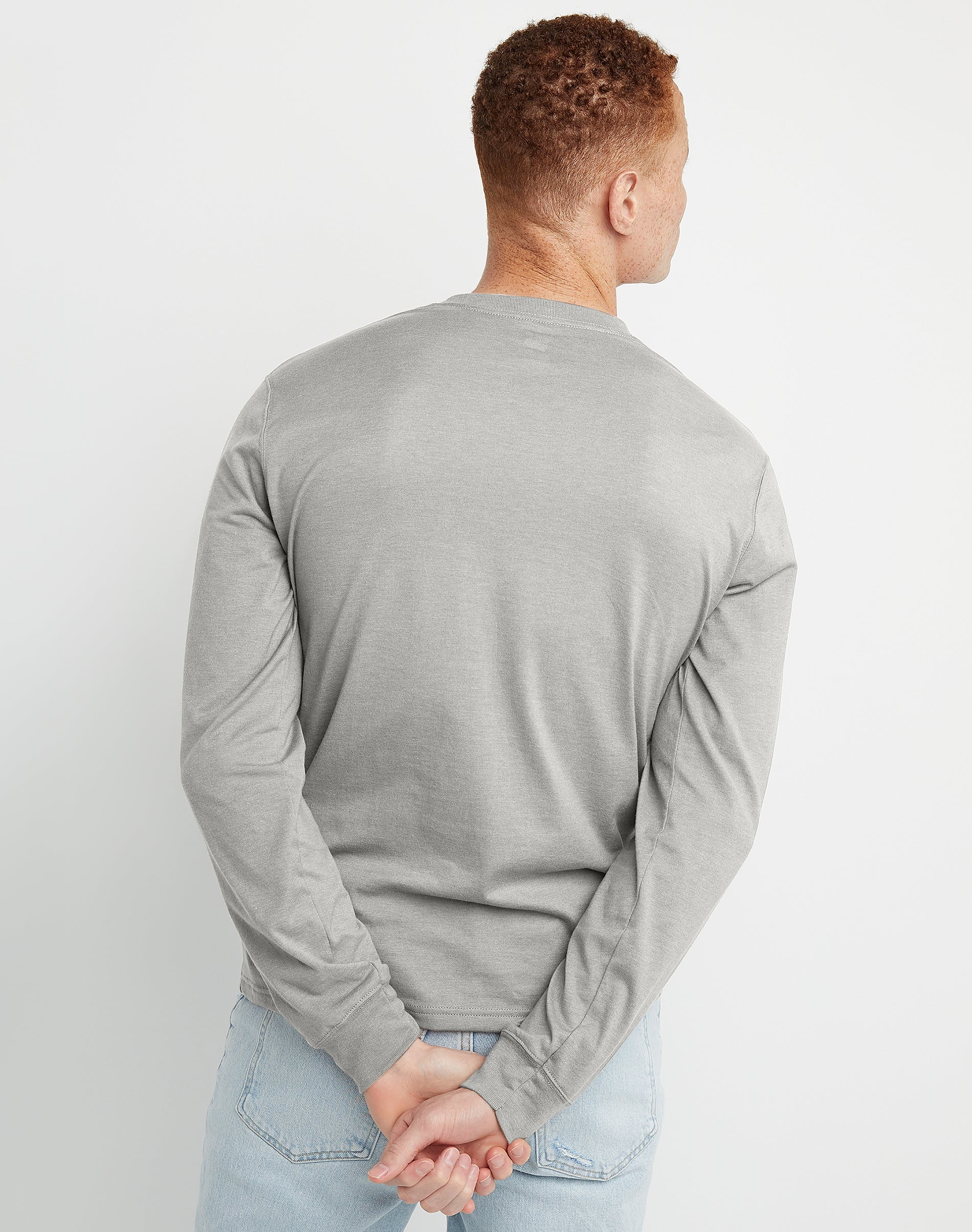 Hanes Originals Mens Ringspun Cotton Three Button Long Sleeve Henley Shirt, Sizes S-3XL