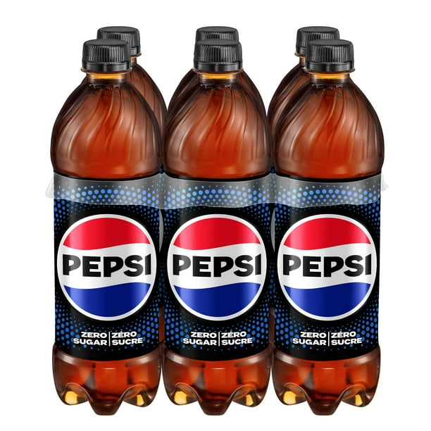 Boisson gazeuse Pepsi Zéro sucre cola, 710 mL, 6 bouteilles 6x710mL