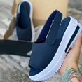 thumbnail image 2 of Sandalias de Cuña Media con Punta Abierta Básica Para Mujer, Sandalias de Punta Abierta Para Mujer Zapatos Zapatillas de Deporte Cuñas de Moda Para Mujer Alpargatas Zapatos Deportivos de Verano,Blue-41 Xishao ropa, 2 of 2