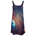 thumbnail image 5 of Galaxy Star Outer Space Women's Summer Dresses 2025 Beach Casual Sleeveless Floral Print Tank Loose Sundress, 5 of 8