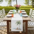thumbnail image 4 of Table Runners 60 Inches Long Dress Scarves, Beach Coastal Farmhouse Kitchen/Dining Table Runner, Small Coffee Tablerunners, Summer Nautical Ocean Palm Tree Seaside 13x60 Inch, 4 of 9