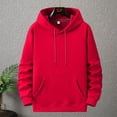 thumbnail image 5 of Solid Color Hoodies Men 12XL 10XL Plus Size Hoodies Autumn Winter Thick Fleece Hoodie Male Big Size 12XL Hooded Pullover Black, 5 of 6
