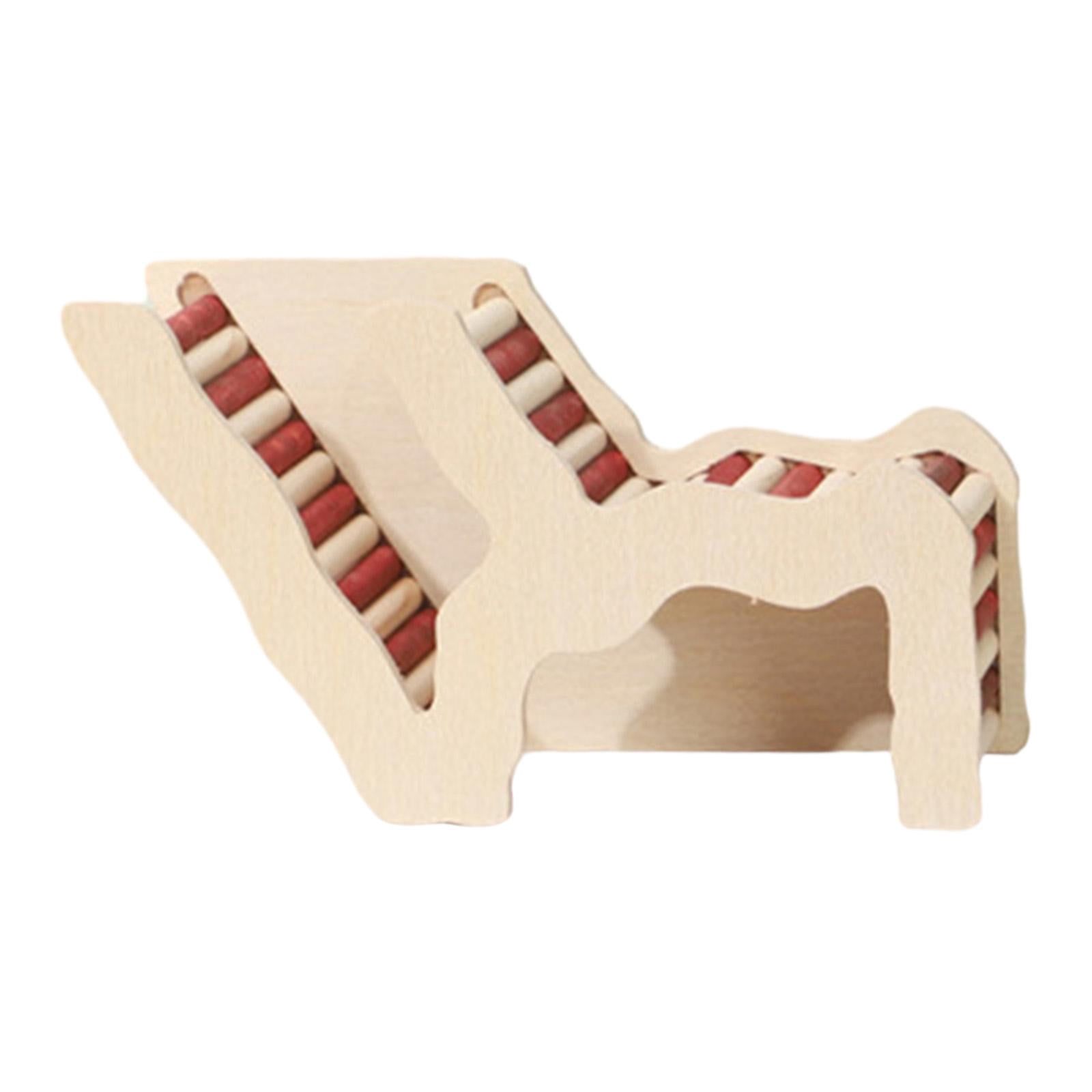 Gazechimp Hamster Hideout Hut Wood Hiding Ladder Tunnel Exercise Palyhouse Accessories Color B
