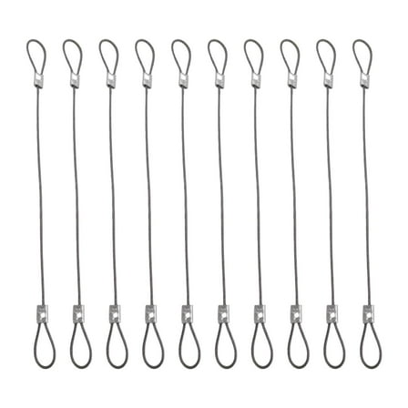 MARINE CITY Double-Ended Lanyard Cable, 316 Stainless Steel, 6-1/2 Inch, Protective Coating, Corrosion-Resistant, Durable, Ideal for Marine Components and Vessels Pack of 10