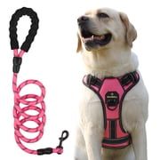 MASBRILL Dog Harness and Leash Set, No Pull Vest Harness, Reflective Adjustable Soft Padded Pet Harness with Handle for Small to Large Dogs