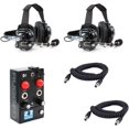 thumbnail image 1 of Kit de comunicación de intercomunicación para radios resistentes para 2 personas con auriculares, 1 of 9