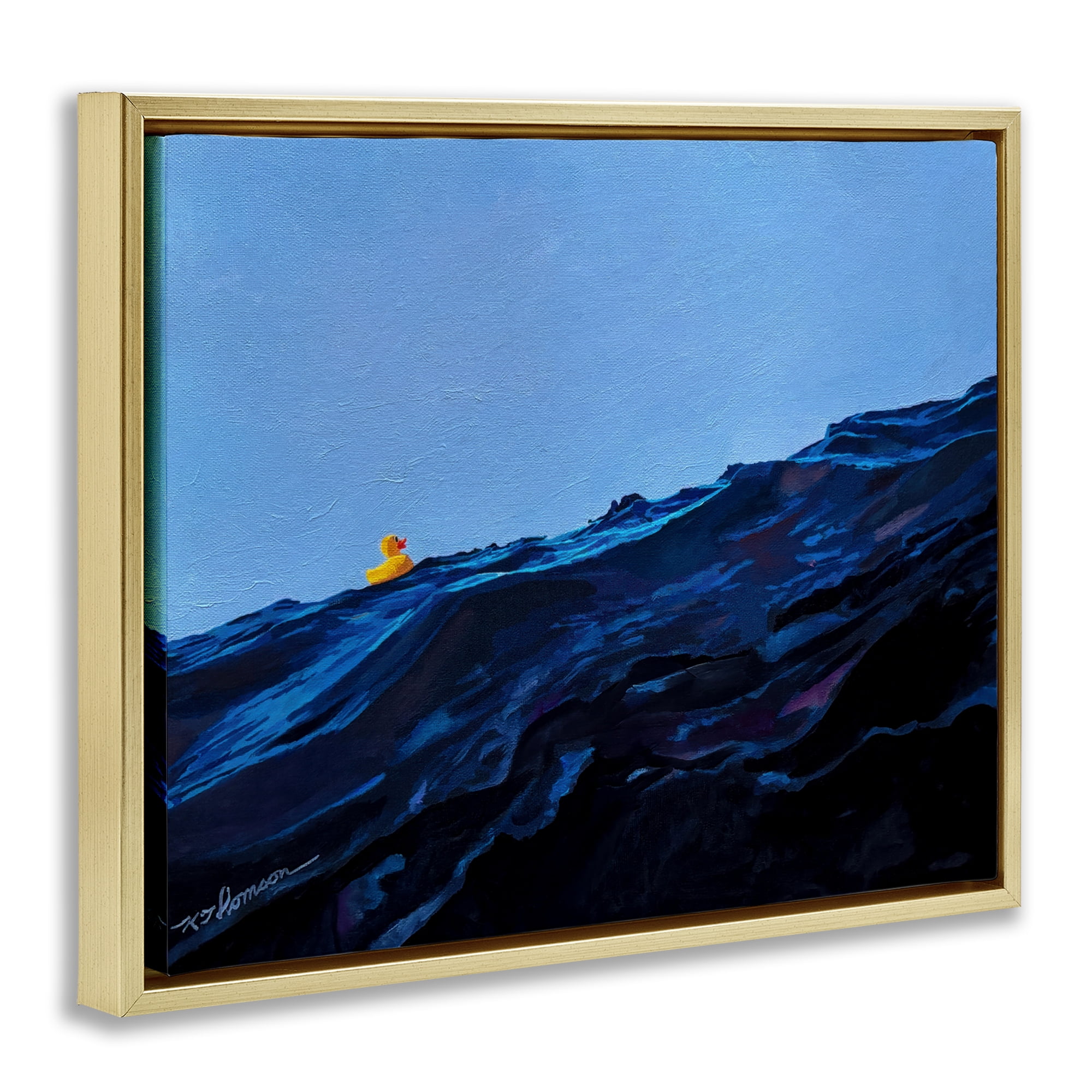 You're The One Duck Gold Framed Floater Canvas Wall Art, design by Keith Thomson