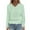 Mint Green, variant on Bixock Long Sleeve Shirts for Women,Casual Tops for Women,Blouses for Women V Neck Solid Color Smocked Pullover Tops Base Layer Soft Tops