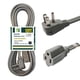 thumbnail image 1 of Cable de extensión EP de 12 pies, pesado, calibre 14, 3 puntas, gris, 1 of 8