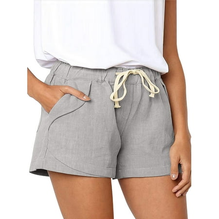 

Lumento Women Lounge Shorts Casual Pajama Shorts with Pockets Solid Color Shorts