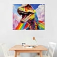 thumbnail image 2 of Nawypu Watercolor Dinosaur Canvas Wall Art Home Decoration Canvas Printing Posters Artwork Art Printed Picture Gifts Home Decor Living Room Bedroom, 2 of 4