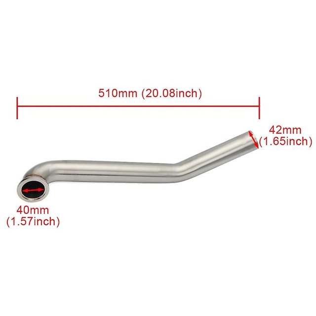 44mm exhaust pipe, for HONDA CIVIC CR-V 3 version 1320, exhaust pipe, flange band 13" stainless steel~15667