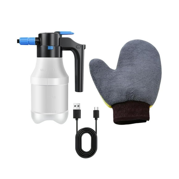 Pulverizador de espuma eléctrico, pulverizador de espuma de lavado automático portátil profesional de 1,5 L Con guante corto